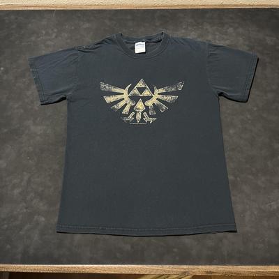Vintage The Legend of Zelda Shirt Heren Klein Zwart Nintendo Ocarina of Time Jaren 00 Unisex T-shirt