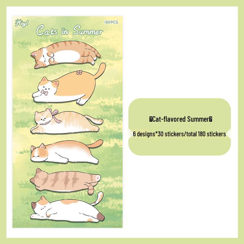 Cute Cat Sticky Notes & Bookmarks: Cartoon Index Markers, Student Classification Tabs, Reusable DIY Stickers