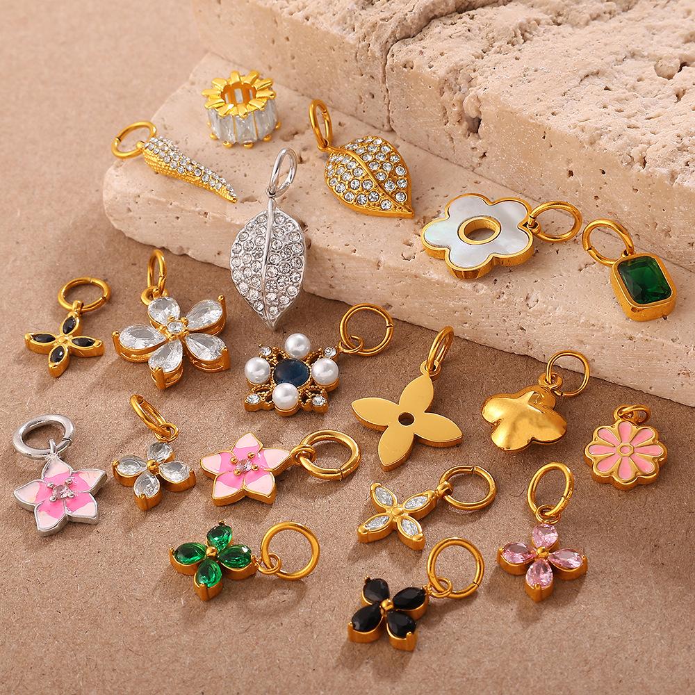 Yori 2Pcs Stylish and Versatile Multi-colored Flower Pendant Handmade DIY Jewelry Accessories Charm Wholesale 2026