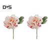 2Pcs Artificial Peony Flower Single Branch Forever Blooming Realistic Home Decoration Wedding Accessory Simulated Flower