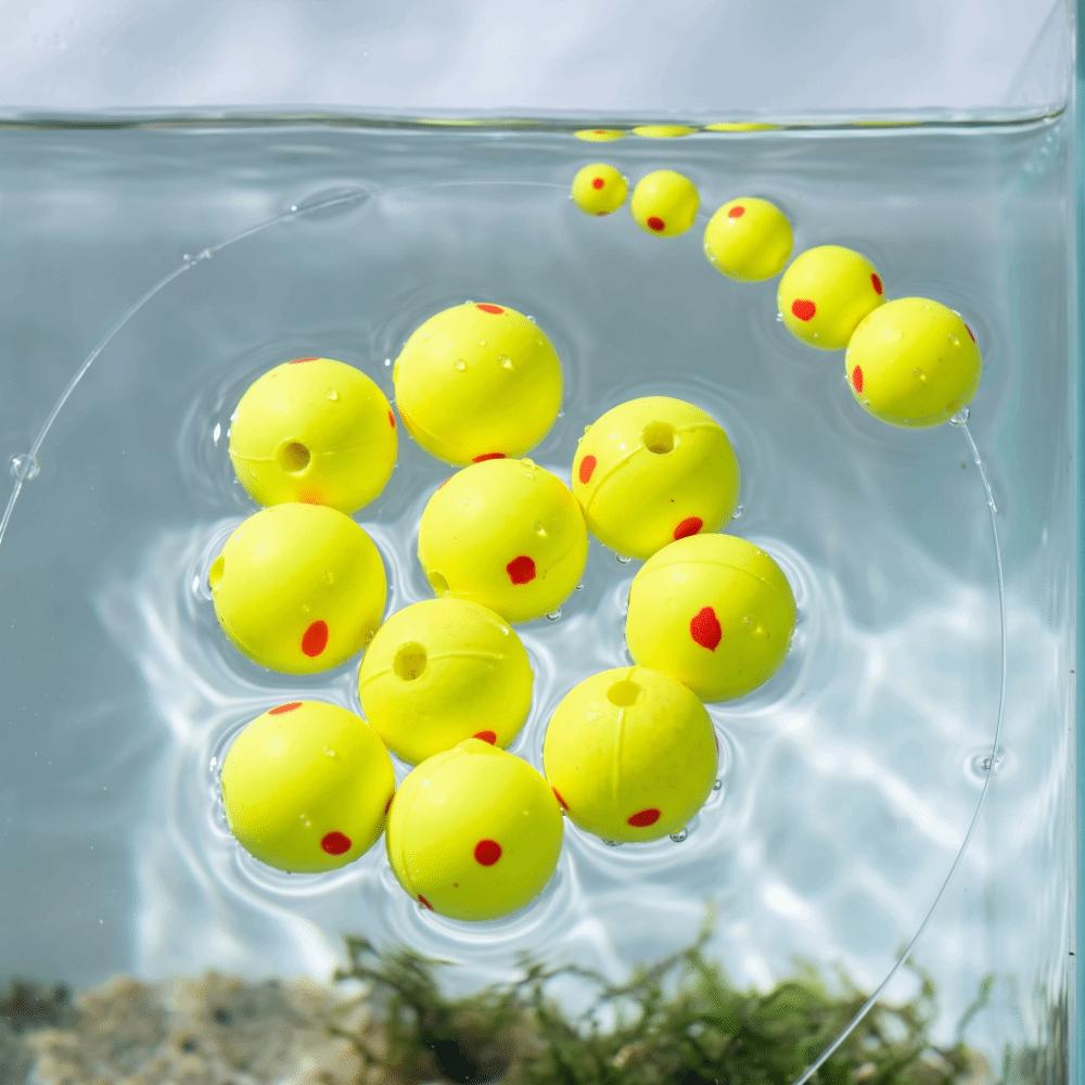 50pcs Foam Balls Fishing Floats High Buoyancy Fishing Beads Fish Floats Beads Outdoor Fishing