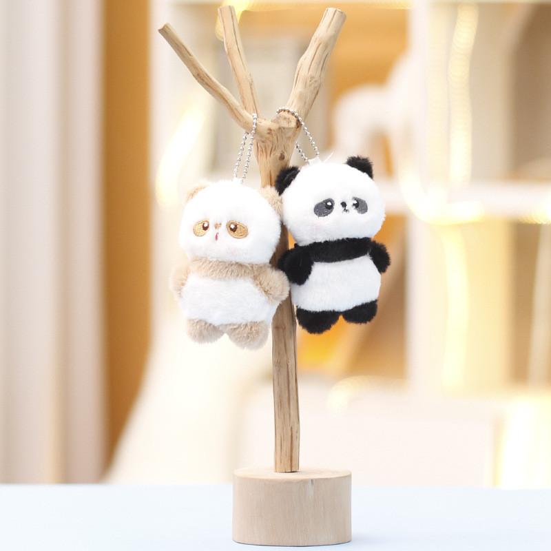 Panda Plush Toys With Magnetic Keychain For Girls Cute Stuffed Animal Gifts