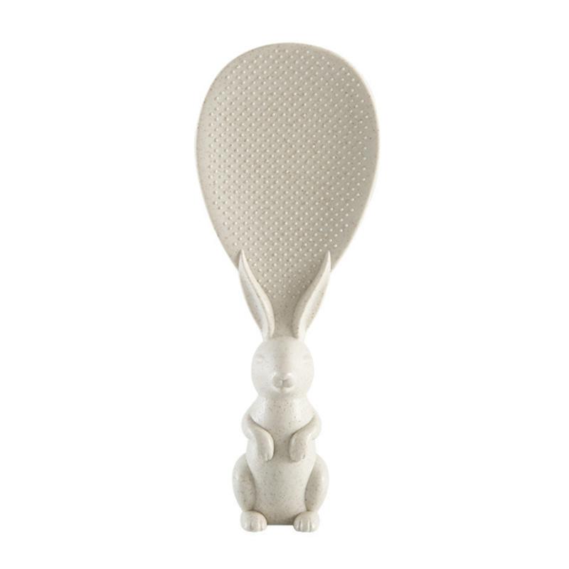 Home Wheat Straw Rice Spoon Can Stand Up Rabbit Rice Shovel Rice Cooker Rice Spoon Creative Non-Stick Rice Cartoon Rice Spoon