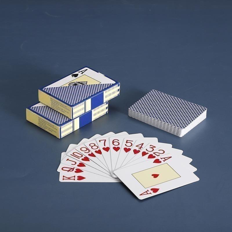 Texas Waterproof PVC Playing Cards - Frosted, Washable, Wide, Large Font for Chess and Card Entertainment