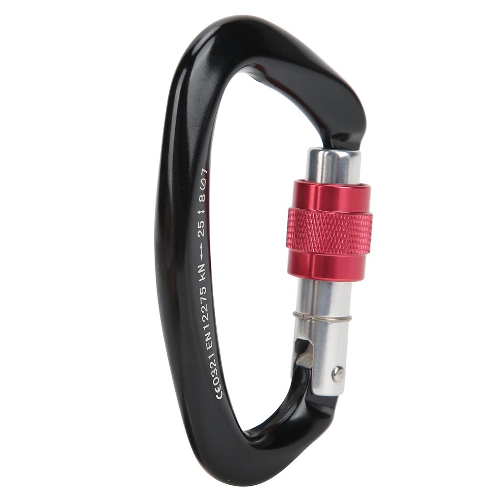 Mountaineering D Locking Carabiner Clips Alloy Heavy Duty Carabiner for Climbing