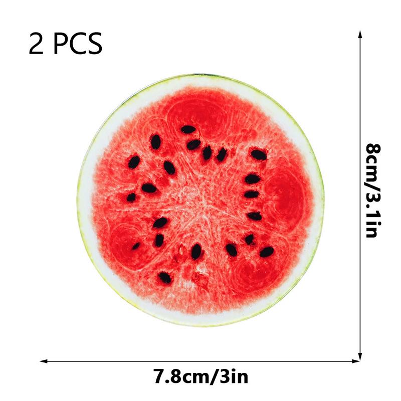 2 Pièces Marque-page de Lecture Accrocheur Clip en Acrylique Signe Tranche de Fruit Marque-page Haute Qualité Pour Collection de Papeterie Cadeau Stu