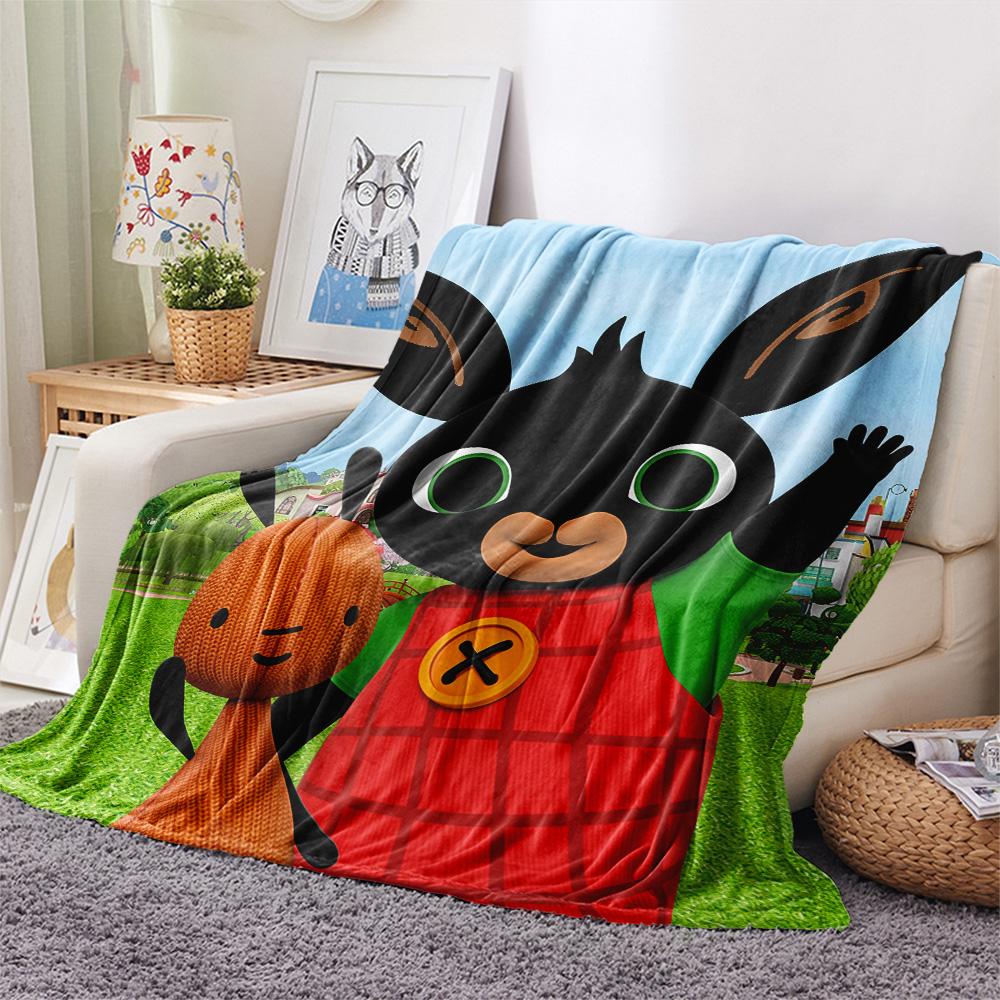 Coperta in Flanella con Stampa di Bing Bunny, Alta qualità, Confortevole per Tutte le Stagioni, Decorazione per la Casa, Calore e Comfort