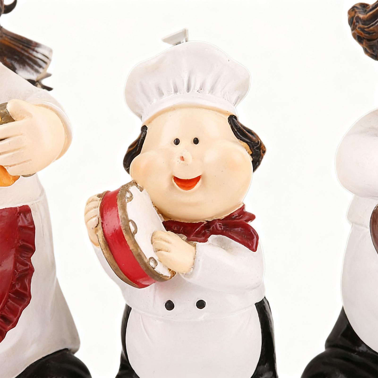 

Chef Decor For Kitchen 3Piece Holding Instrument Decoration Chef Figurines Kitchen Decor For Home Dining Restaurant Pantry Theme China Mainland