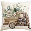 Easter Holiday Decoration Linen Pillowcase, Jit Car Sofa Lumbar Pillow Cushion