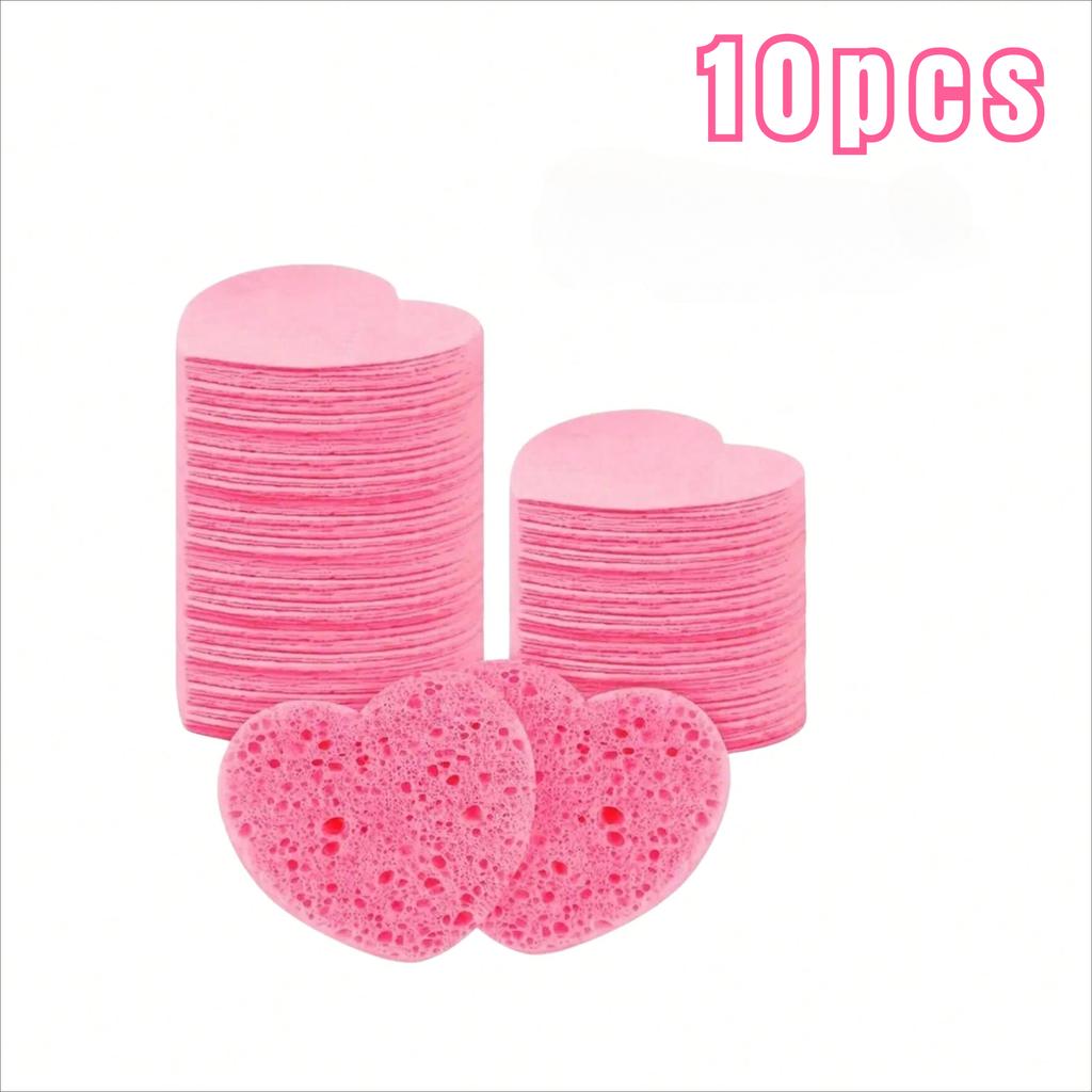 10-100PCS Compress Face Wash Puff Natural Wood Pulp Sponge Face Wash Puff Foaming Face Puff Cosmetic Puff Face Cleansing Sponge