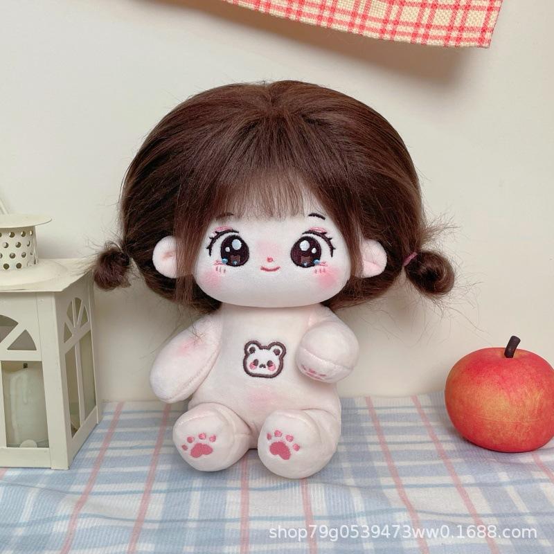 Kawaii IDol Doll 20cm Anime Plush Star Dolls Stuffed Customization Figure Toys Cotton Baby Plushies Toys Kids Collection Gifts