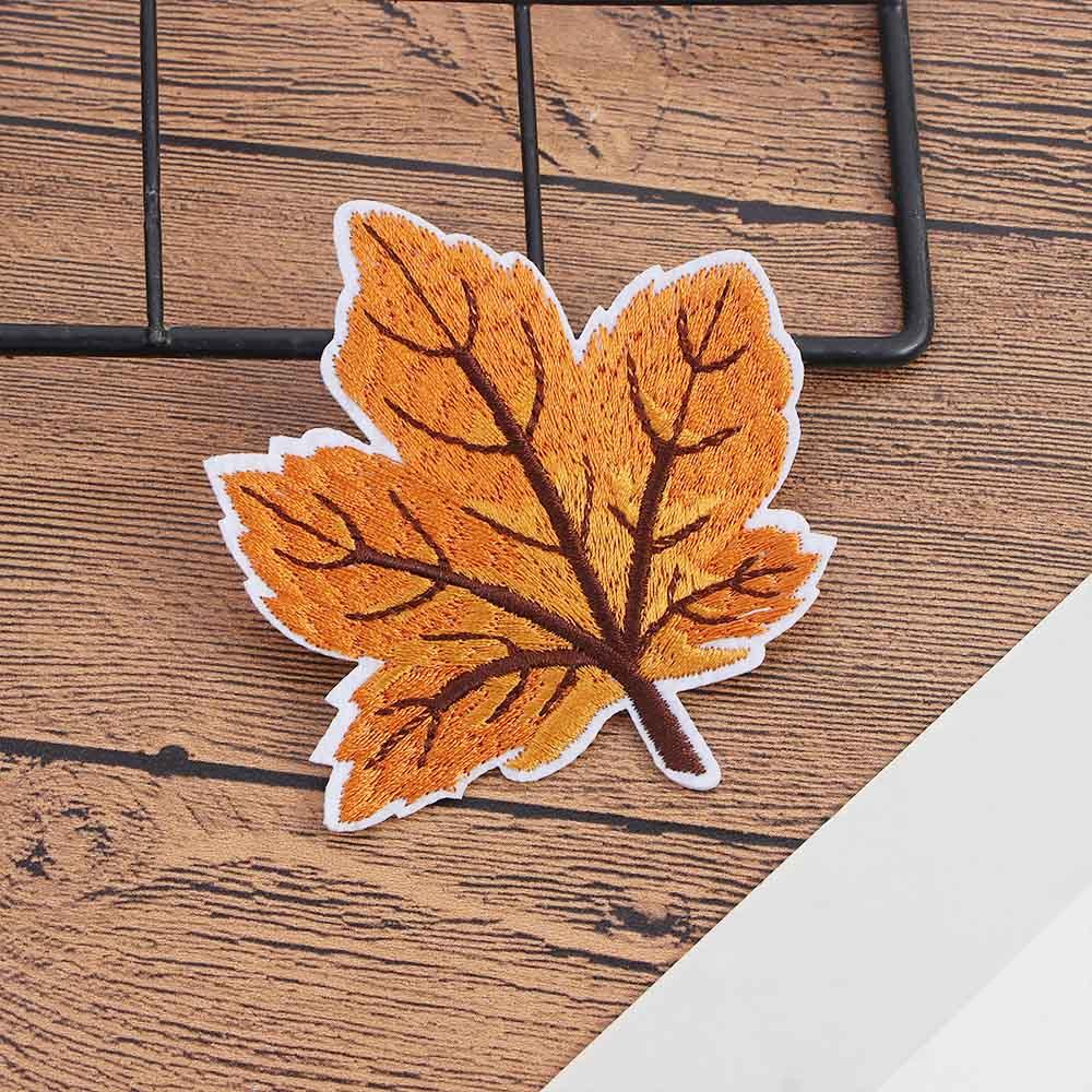 Stickers DIY Soft Colorful Embroidery Stickers Cloth Stickers Maple Leaf Sticker Patch Stickers