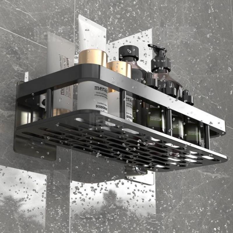 Bathroom Organizer Rack Punch-free Wall Mounted Triangle Storage Rack Corner Shelf Wall Soap Holder