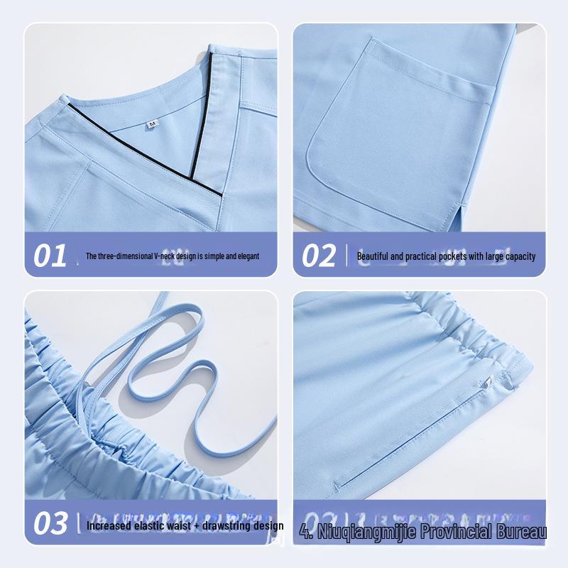 Womenswear, High-End Comfort: Hand-Brushed Clothes, Doctor's Uniforms, Men's Workwear, Elastic Quick-Dry Suits with Short Sleeves.