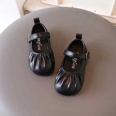 Chaussures en cuir pour enfants printemps automne Respirantes Chaussures plates pour filles Décontractées Style simple Polyvalentes Antidérapantes Chaussures Mary Jane pour enfants