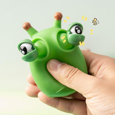 Lustiger Pop-Out Graswurm Klem-Anti-Stress-Spielzeug Kreatives Augapfel-Druck-Fidget-Spielzeug für Erwachsene Kinder Klassenpreise