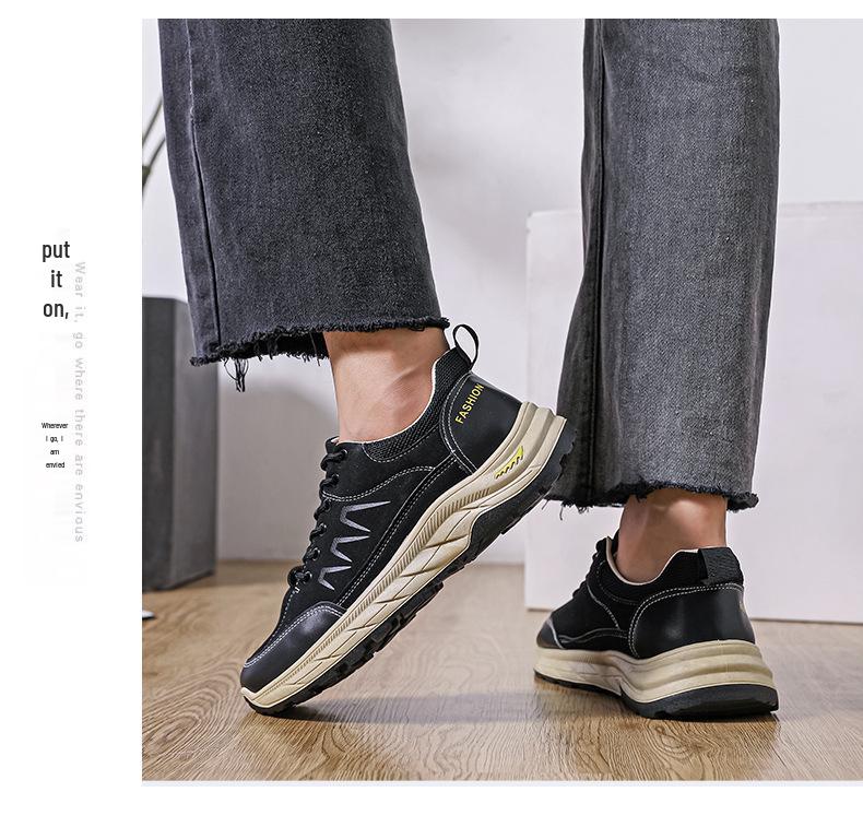 Cross-Border Men's Plus Size Hiking and Driving Sneakers - Autumn/Winter Fashionable Casual Shoes