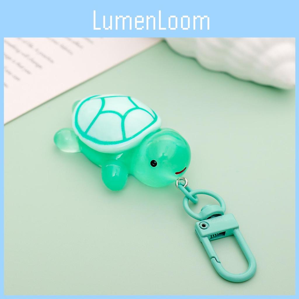 Charming Night Glow Turtle Keychain In Blue Purple Green Yellow And Pink Colors