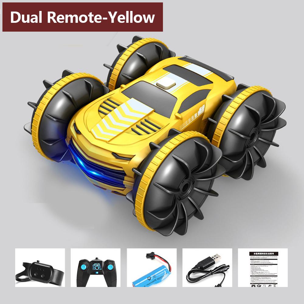 2 In 1 Rc Car Toy Water Tank 2.4G Remote Control Waterproof Stunt Car 4wd Vehicle Amphibious Auto Toys for Kids Boy Girl Gifts