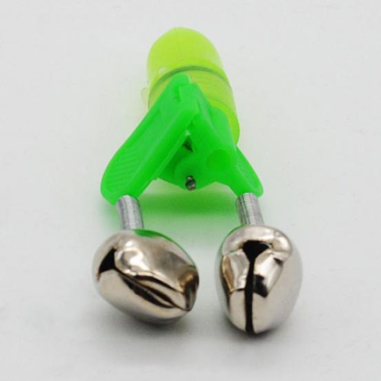 3 st Fiskspö Tips Bite Alarm Twin Bells med Night LED Light Lamp