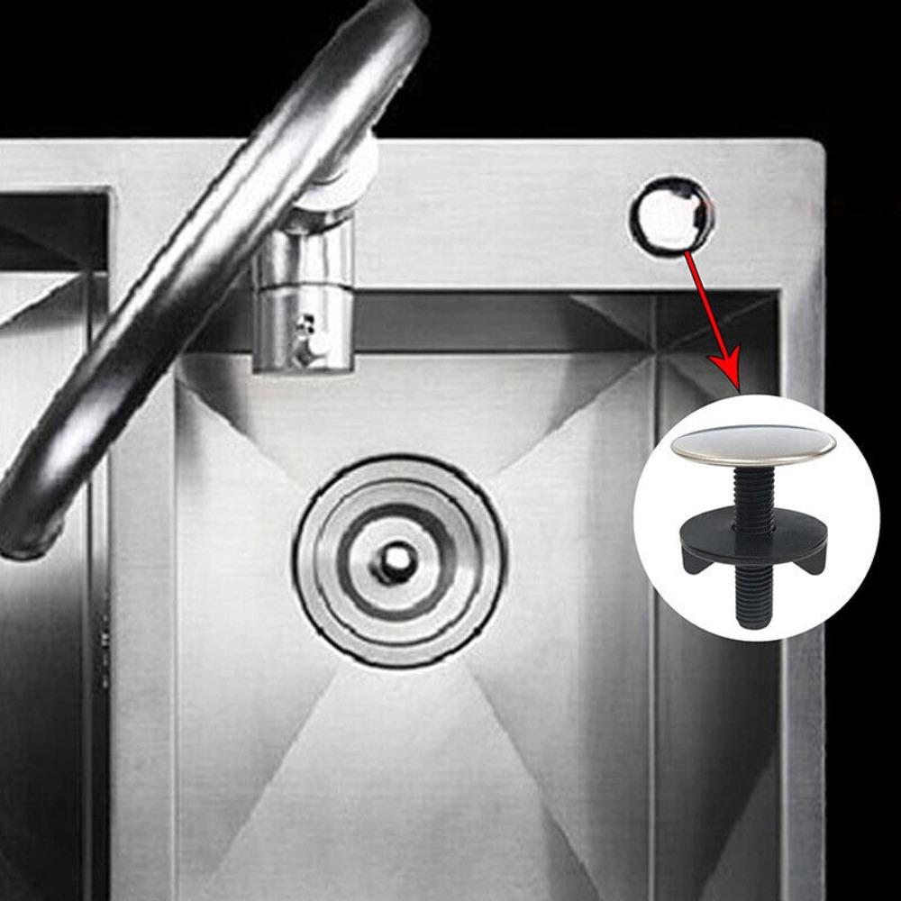 45mm Sink Tap Hole Blanking Plug Stainless Steel Sink Decorative Cover Basin Cap  Kitchen