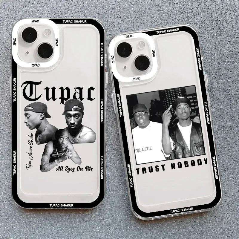 Rapper 2pac Singer Tupac Phone Case for iPhone 17 16 15 14 13 12 11 Pro Max Mini SE 7 8 Plus Air Shockproof Transparent Cover