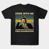Men Black Print T-shirt Willy Wonka'S Pure Imagination No-Cut Transfer Paper Print Cotton Tshirt