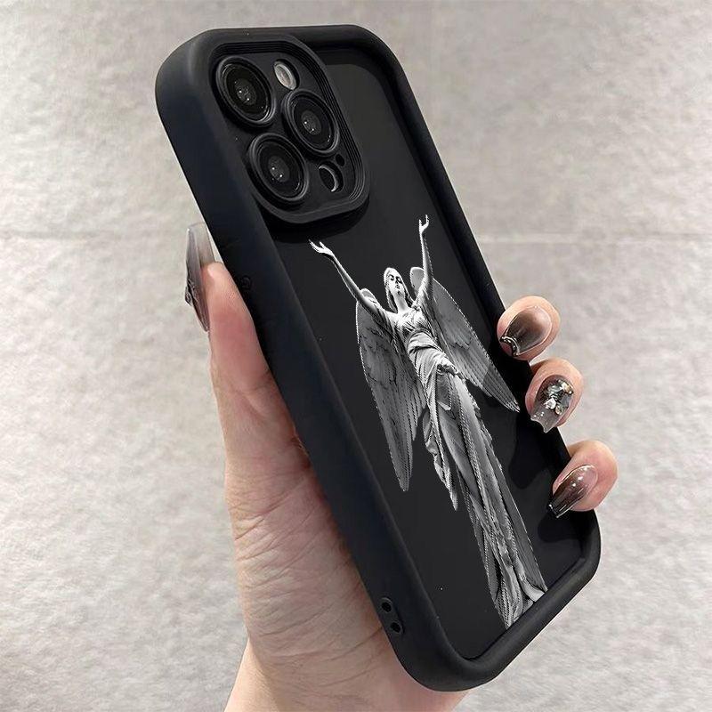 Beliebte Statue Grafik Handyhülle Für iPhone 16 15 14 13 12 11 X XR Xs SE 2022 8 7 Plus Pro Max Mini Silikon Rückseite