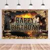 Dragon Birthday Party Decorations Banner - Happy Birthday Medieval Dragon Theme Decoration Backdrop, Dragons Castle Flame Party Supplies Photo