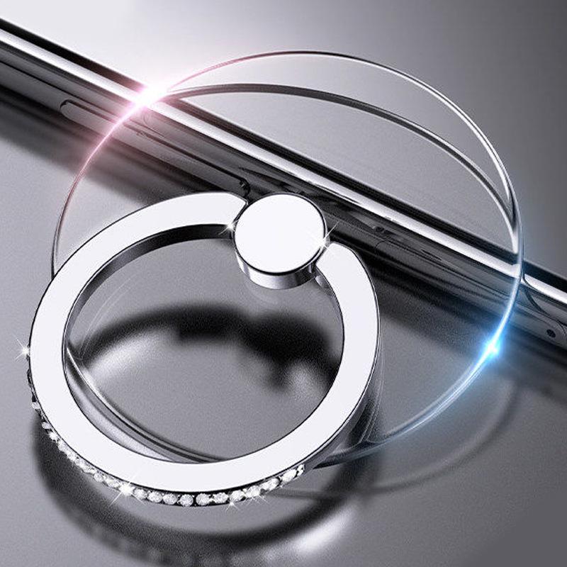 Supporto Anello per Telefono con Strass Trasparenti per Donne