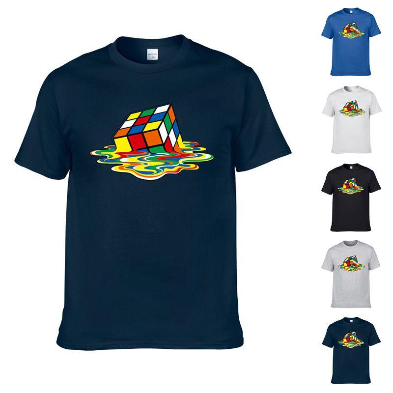 Cube Melting Rubix Sheldon Inspired By The Big Bang Theory Mens Tshirt Tops Tee