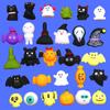 10pcs Ghost Cartoon Halloween Fidget Toy Slow Rebounce Pinch Compression Toy  Costume