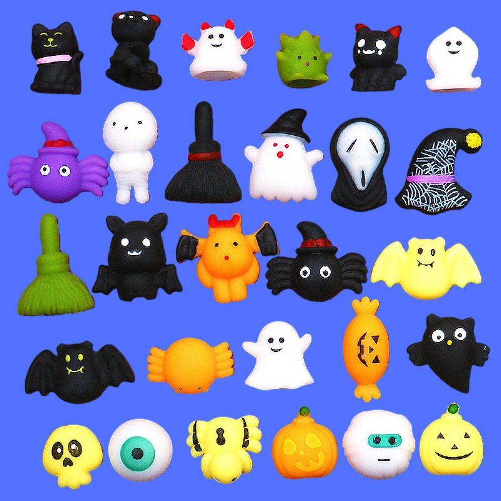 10pcs Ghost Cartoon Halloween Fidget Toy Slow Rebounce Pinch Compression Toy  Costume