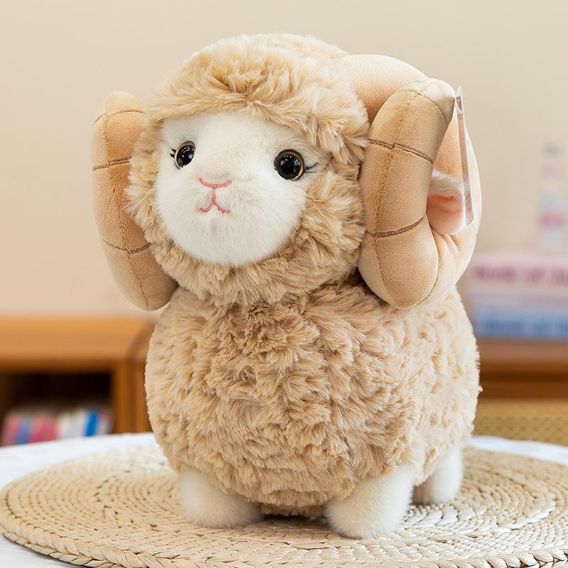 Celebrity Big Horn Sheep Plush Pillow - Healing & Soothing Doll, Ideal Birthday Gift or Souvenir