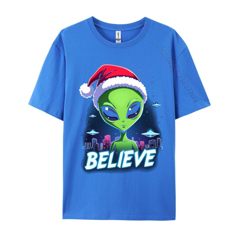 I Want To Believe Aliens Ufo Area 51 Roswell Alien Christmas 4 Print Men 2024 New Custom Tops Shirt Camisa Pure Cotton T Shirt
