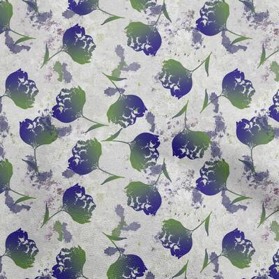 Cotton Flex Dark Purple Fabric Florals Dress Material Fabric Print Fabric By The Yard 40 Inch