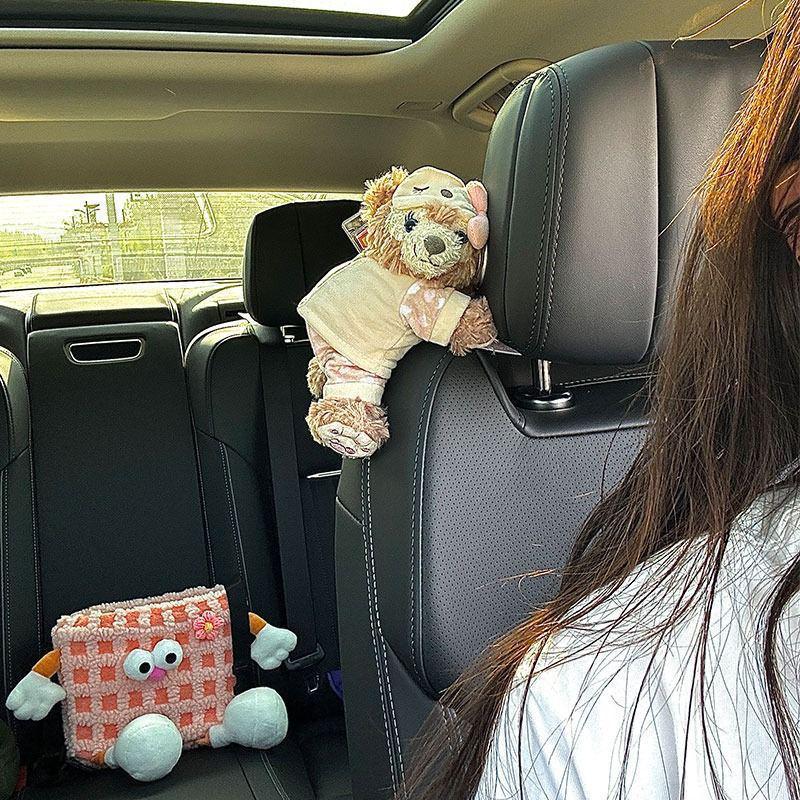 Charming Car Ornaments: Plush Passenger Seat Toys & Decorations for Women, Perfect for Tesla.
