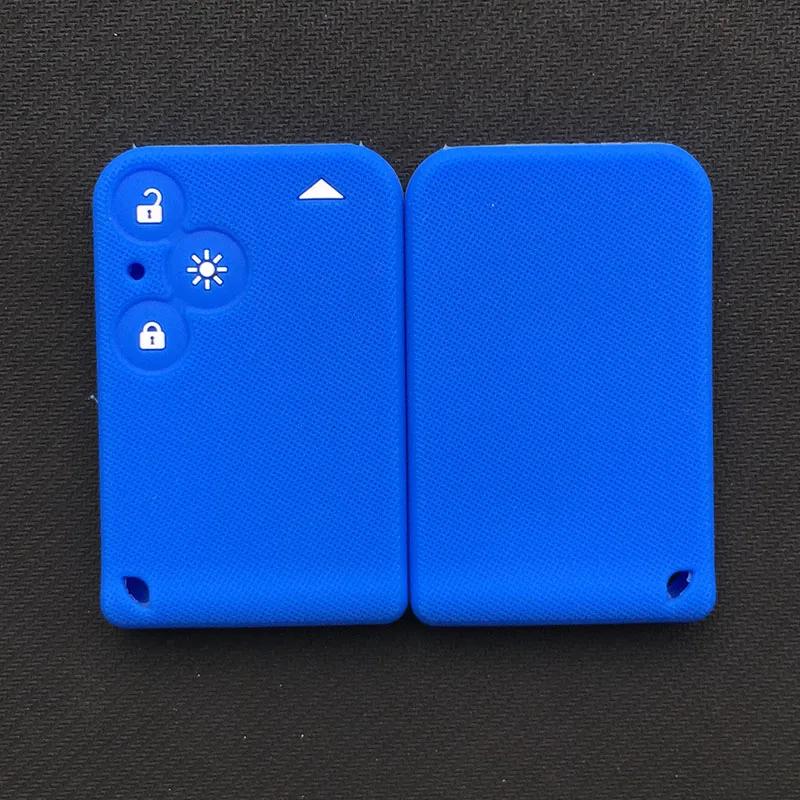 Silicone Car Key Cover Set for Renault Laguna Espace AVC CLE Card Remote Key Holder Protector Key Case