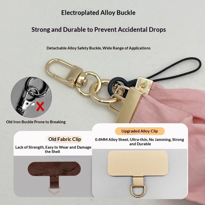 Women Adjustable Universal Lanyard Wrist Strap Mobile Phone Rope Decorative
