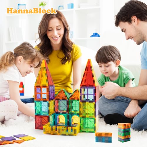 HannaBlock 80 Pcs Magnetic Blocks, Magnetic Toy for Children, Educational Toy, Magnetic Blocks, Magnetic Toy, Birthday Present, Christmas Gift, Gift