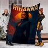 1 pezzo Coperta in Flanella Rihanna da Esterno per Ragazze Morbida, Leggera, Perfetta per il Campeggio e come Regalo, Digitale