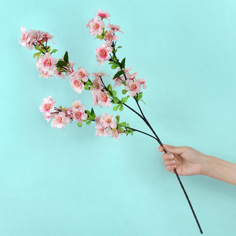 

Cherry & Peach Blossom Artificial Flower Bouquet - Multi-color, Realistic Decor for Weddings, Bedrooms, & Living Rooms