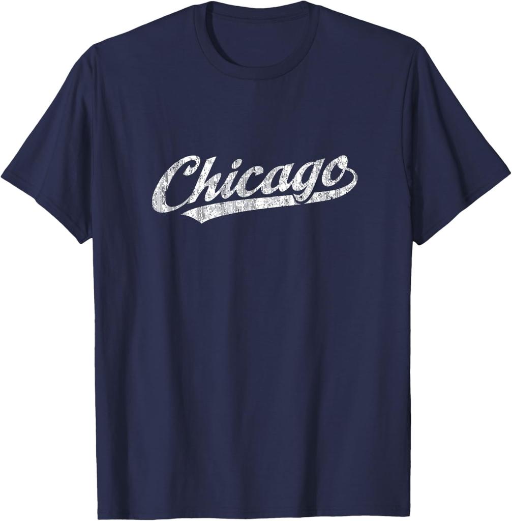 Chicago Illinois IL T-Shirt Vintage Sports Retro Gift Tee T-Shirt