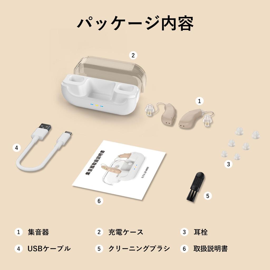 LevaGott Sound Elderly Sound Audio Can Be Used Continuously for 144 Set of Ear Hooks for Both Left and Right 4 Levels of Volume 3 Types of Easy