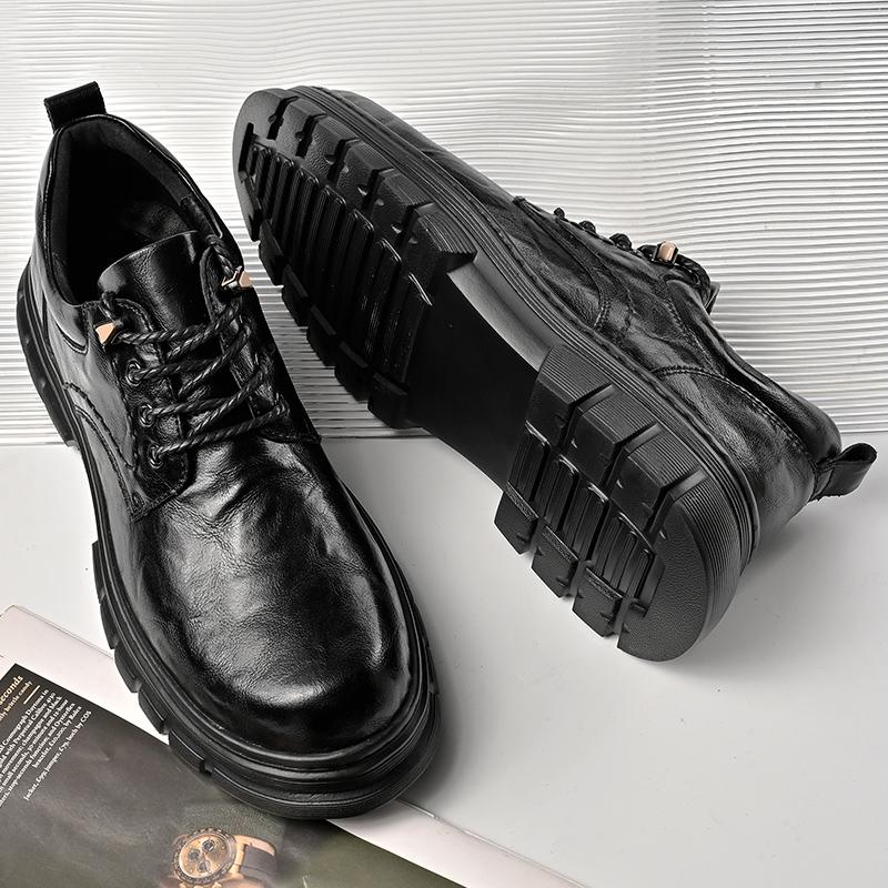 Herren Kleiderschuhe Klassisch Weiches Leder Abriebfest Dicksohlig Schnürschuhe Bequem Lässig Business Leder Herrenschuhe Größe 38-45