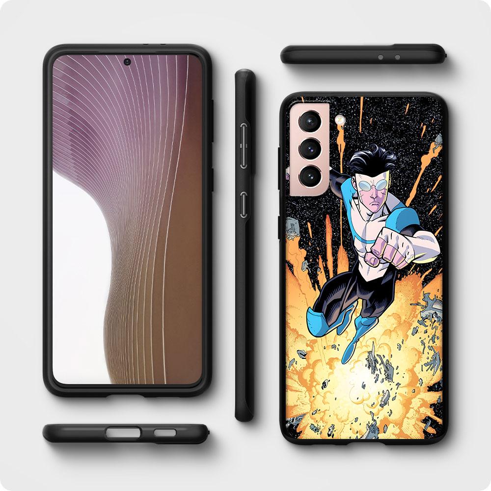 Invincible Comic Case for Samsung Galaxy S23 S21 S20 FE S24 S22 Ultra S10 S10e S9 Plus Soft Black TPU Phone Cover Bumper