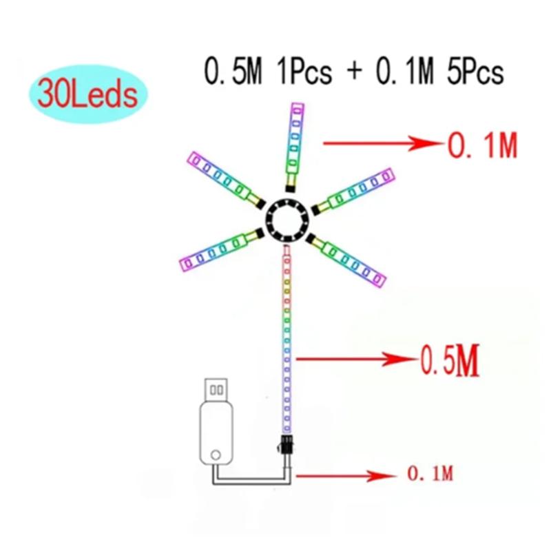 USB‑Powered LED Indoor Romantic Firework Night Light, Color‑Changing Atmosphere Lamp, Birthday Gift for Girlfriend