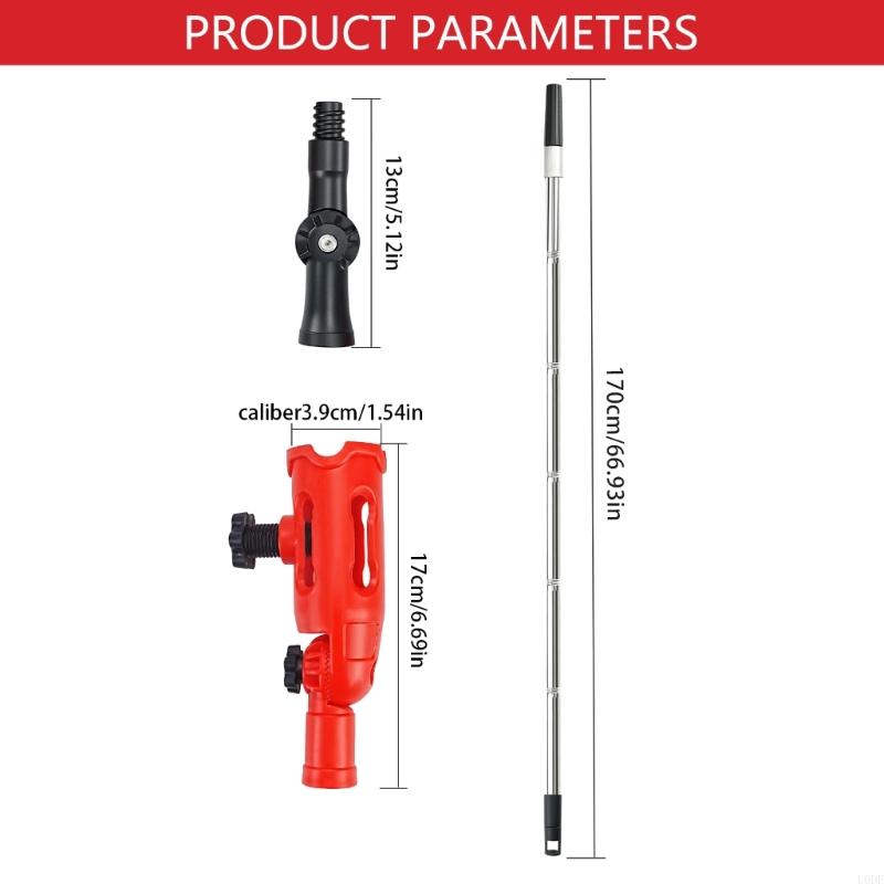 Multipurpose Gutter Cleaning System 2 Adjustable Adapters 5.57ft Telescopic Poles Suitable for Roof and Ground Cleaning