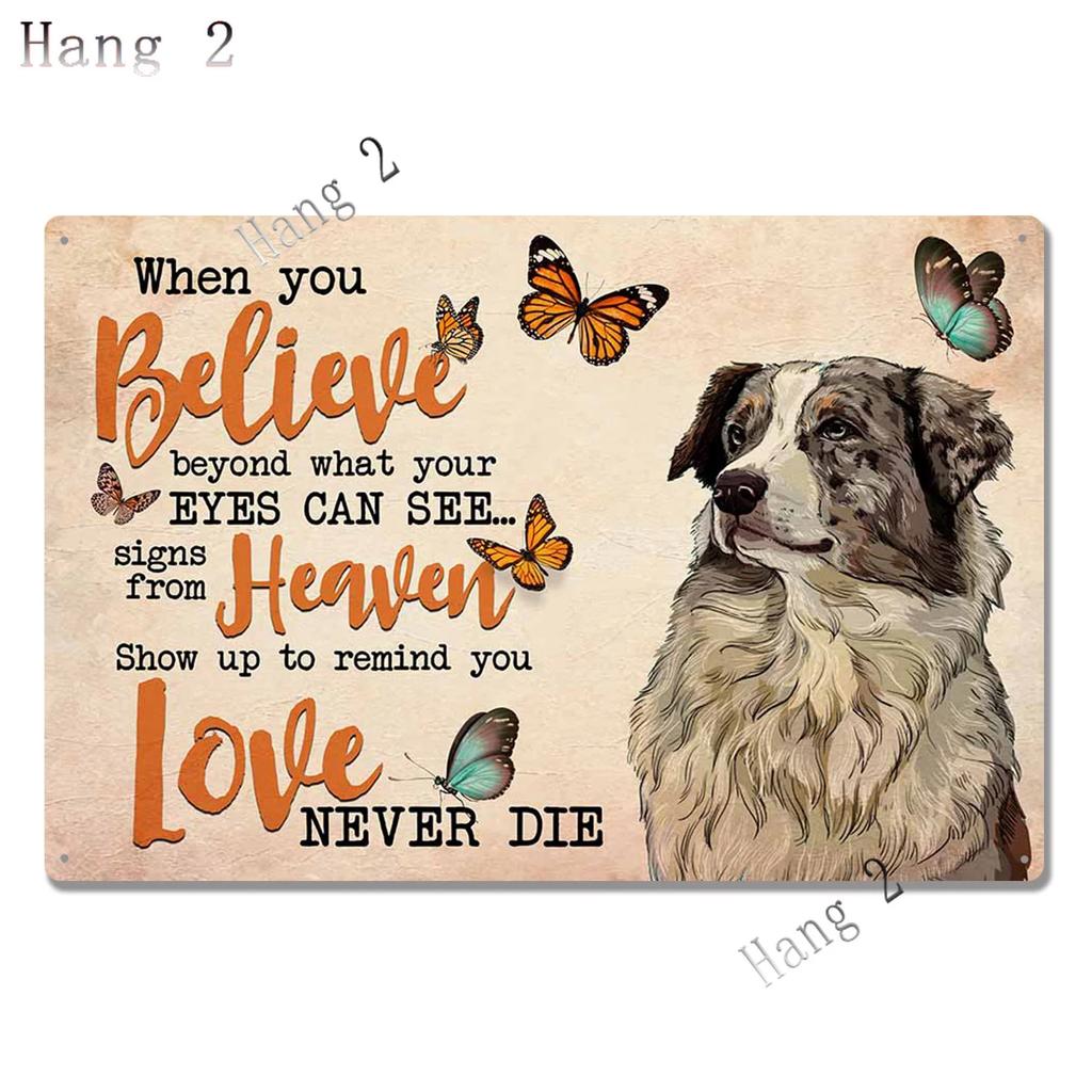 Aussie Metal Tin Sign Wall Decor Australian Shepherd Dog Bath Soap Poster Hanging Plaque Aluminum Signage Posters 8x12 Inch