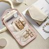 Travel Jewelry Organizer Bag PU Material Necklace Earring Ring Storage Pouch with Watch Compartment Portable Zippered